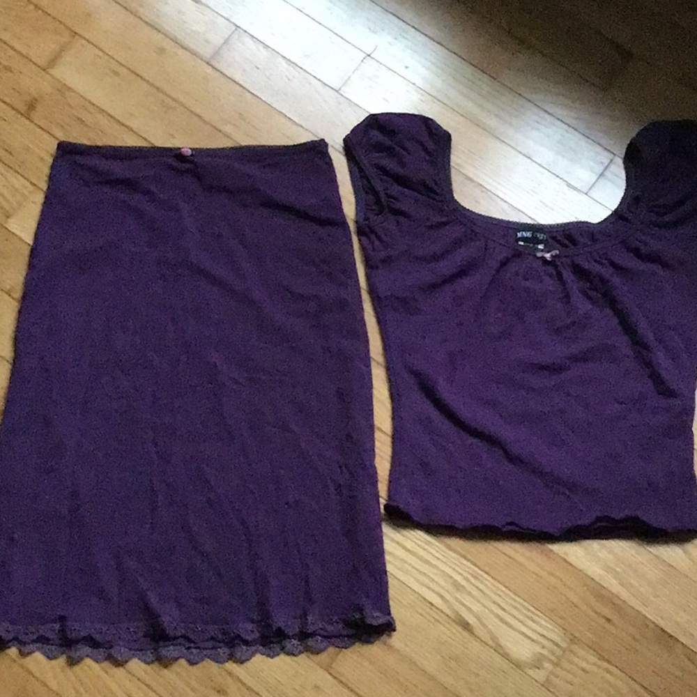 Mango S shirt and skirt